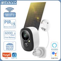 EVKVO กล้องวงจรปิด8MP 4K พลังงานแสงอาทิตย์,กล้อง IP แบตเตอรี่ WiFi พร้อมแผงพลังแสงอาทิตย์การเคลื่อนไหว PIR ไร้สายกันน้ำกล้องรักษาความปลอดภัยสำหรับบ้านสองทาง