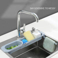 escopic Sink Rack Soap Sponge Holder Kitchen Sinks Organizer Adjustable Sinks Drainer Rack Storage Basket Kitchen Accessories