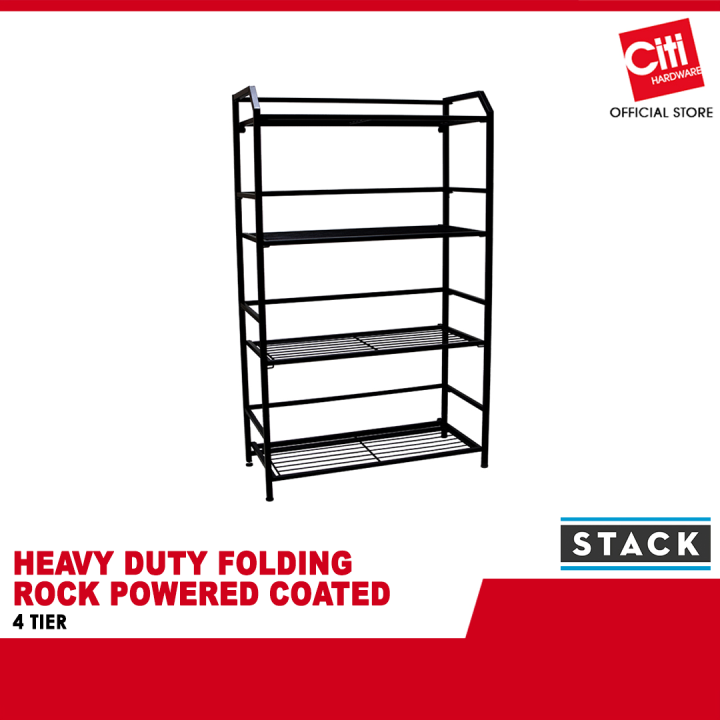 Stack Heavy Duty Multi-Purpose Folding Rack 4 Tier Extra Large 67 x 30 ...