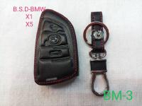 AD.ซองหนังสีดำใส่กุญแจรีโมทตรงรุ่น BMW X-1/X-5 (BM3)