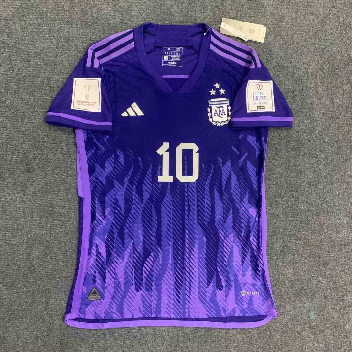 3 stars Argentina Away Ready Stock Player Issue Jerseys Football