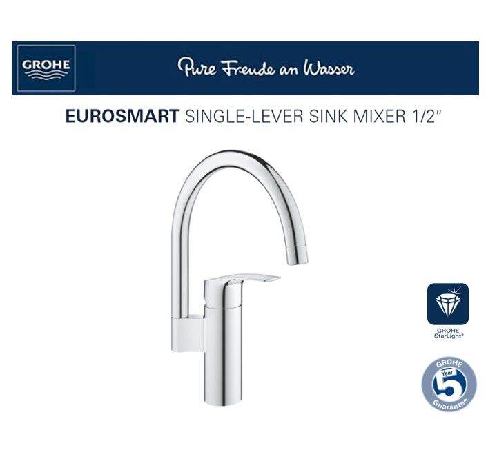 Grohe Eurosmart Kitchen Sink Mixer Tap (NEW MODEL) Lazada Singapore
