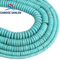 Stone Beads Blue Turquoises Round Spacer Beads 4 6 8 10 12 14 16mm DIY Handmade Rondelle Beads For Jewelry Making Accessories Beads