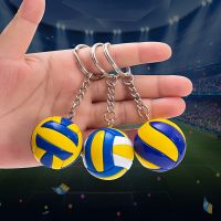 Leather Volleyball Keychain Mini Pvc Bag Car Keyrings Ball Sport Player Key Toys For Women Men Bag Pendant Accessories