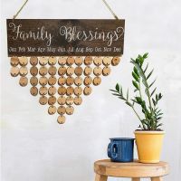 Family Birthday Reminder Calendar Board Wooden DIY Wall Hanging Plaque Anniversary Celebration Wedding Tracker Home Decoration