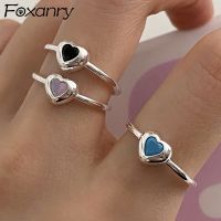 Lamberts FOXANRY Minimalist Rings for Couples New Zircons LOVE Jewelry