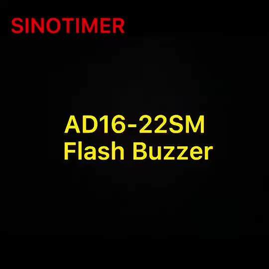 AD16 22SM DC 12V 24V AC 220V 380V 22mm LED Flash Buzzer Signal Lights Active Beep Alarm Sound