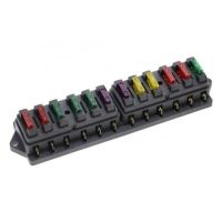 【YF】♠  12 Way Fuse 12V 24V 32V 40A 1Pcs Plastic Cover Car Block Holder with 10 Fuses for Boat Trike