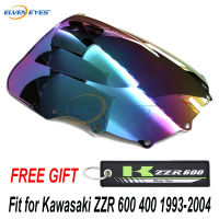 สำหรับ Kawasaki ZZR600 400 1993-2004 1997 1998 1999อุปกรณ์เสริมรถจักรยานยนต์ Double Bubble กระจกหน้ารถกระจก Fairing ZZR 400 600 93-04 97 98 99ลม Visor สปอยเลอร์ Deflector