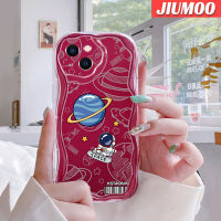 เคส JIUMOO สำหรับ iPhone 14 Pro Max 14 Plus 13 Pro Max 13เคสขนาดเล็กลายนักบินอวกาศอวกาศเคสเนื้อครีมนิ่มกันกระแทกเคสโทรศัพท์โปร่งใสเจลซิลิกาแบบใสป้องกันการตกหล่นฝาครอบป้องกันเลนส์กล้องถ่ายรูป