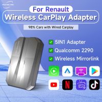 2023 HEYINCAR 5IN1 Wired to Wireless CarPlay Android Auto Adapter For Renault Arkana Captur Clio MEGANE AUSTRAL ZOE E-Tech IPTV