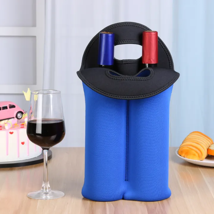 Neoprene Wine Bottle Handheld Bag Cooler Outdoor Insulated Double