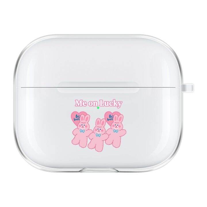เคสหูฟังบลูทูธ-ซิลิโคน-นิ่ม-แบบใส-ลายกระต่ายน่ารัก-พร้อมสายคล้อง-สีชมพู-สําหรับ-airpods-1-2-3-2nd-generation-ej-bq2534