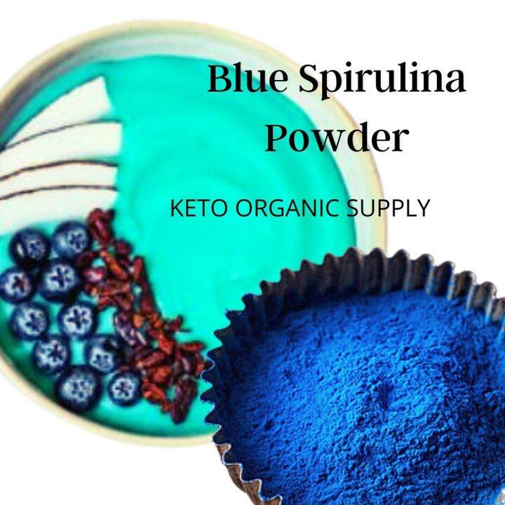 Blue Spirulina Powder 250g 蓝色 螺旋藻粉 Organic Edible Blue Algae Protein