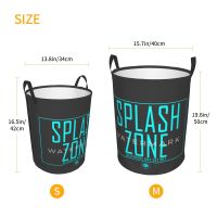 ตะกร้าทรงกลม Splash Zone ตะกร้าเก็บของพร้อมที่จับสองอันเหมาะสำหรับหนังสือในครัว