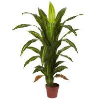 4 ต้นไม้ประดิษฐ์ Dracaena (สัมผัสจริง) สีเขียว