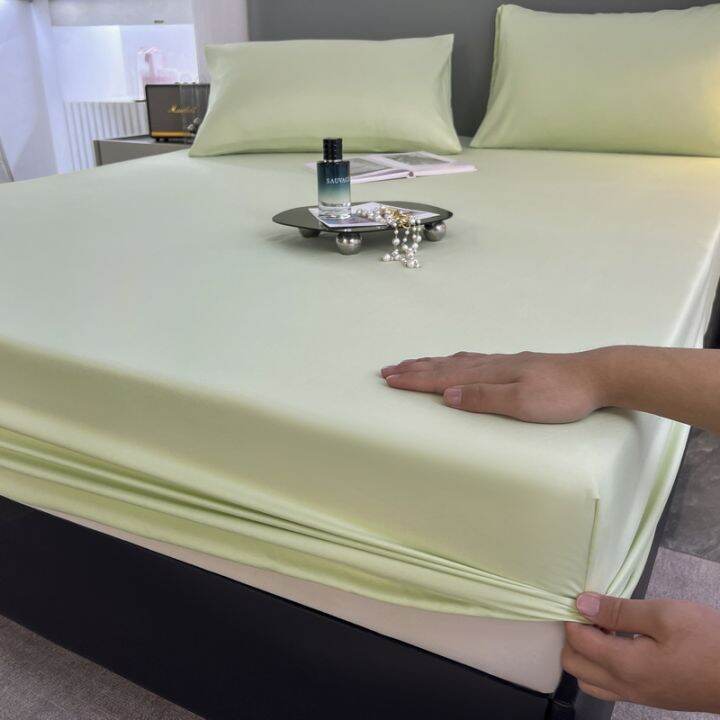 fitted-sheet-mattress-cover-solid-color-polyester-cotton-bedding-bed-sheets-with-elastic-band-double-queen-king-size-bedsheet