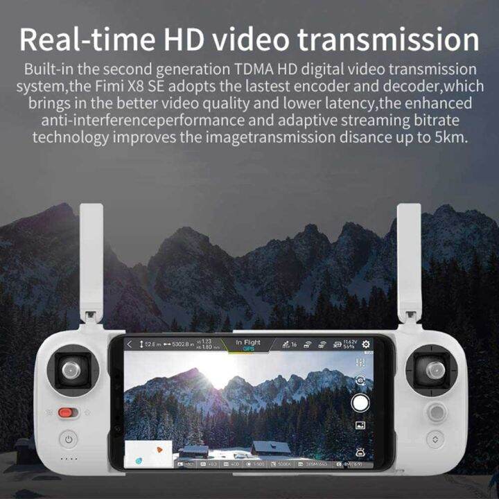 fimi-drone-x8se-2022-โดรนพับได้รุ่นใหม่-รองรับการถ่าย-4k-บินไกลสูงสุด-8-กิโลเมตร