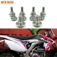 OTOM 10 Pcs Motocross Body Fai Bolts Kit Motorcycle Radiator Fuel Tank Guard Plate Fastener Clips Screw Nuts For HONDA CRF