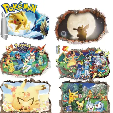 Pokemon Go Cute Pikachu Wall Decals Sticker Vinyl Mural Kids Room