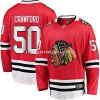 ❧◘✖ g40349011chao 037A Yp2 เสื้อยืดแขนยาว พิมพ์ลาย NHL Chicago Blackhawks Home Jersey Crawford Hockey พลัสไซซ์ PY2