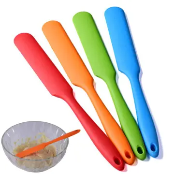 Long Handle Silicone Spatula Heat Resistant Flexible Non-Stick Slim Spatula  Cake Cream Mixer Scraper Jars