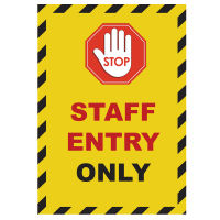 }qino entry staff only sign door plate signage ห้ามพนักงานเข้า