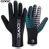 Yuanmukan28282298ถุงมือนีโอพรีนสำหรับปั่นจักรยาน CXWXC ชุดดำน้ำแบบเต็มนิ้วสำหรับทุกเพศ3มม. มีความยืดหยุ่นการดำน้ำตื้นความร้อน