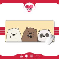 We Bare Bears แผ่นรองเมาส์แบบขยาย Minimalist Design แผ่นรองเมาส์สำหรับเล่นเกม แผ่นรองเมาส์สำหรับเล่นเกม 3 มม. 5 มม