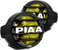 Piaa 22-05370 LP530 Yellow 3.5-Inch SAE Compliant LED Ion Fog Light Kit with Wiring Harness and Relay and Switch, Pack of 2