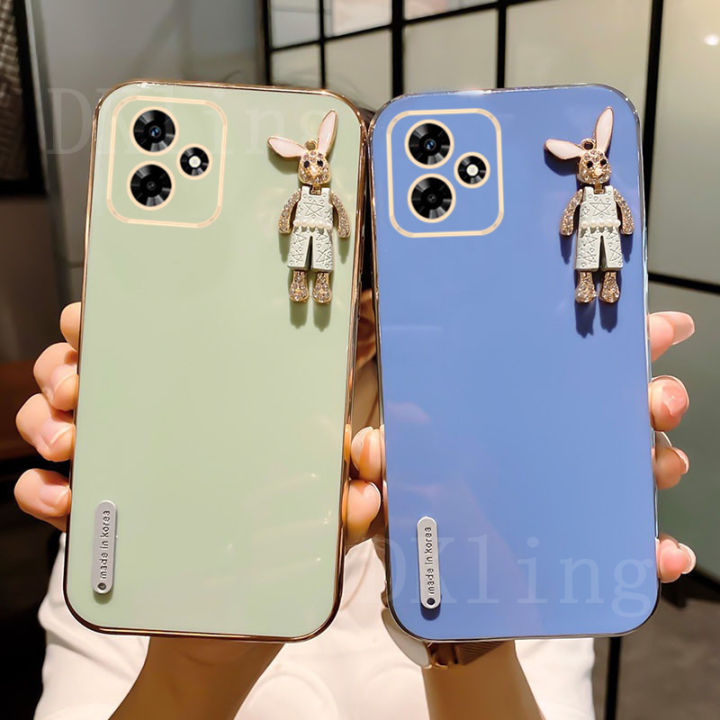 เคสโทรศัพท์กระต่ายคริสตัลน่ารักสำหรับ-realme-oppo-ซิลิโคนชุบด้วยไฟฟ้า-c53ปลอกอ่อน-realmec53เลนส์ฝาครอบป้องกัน2023