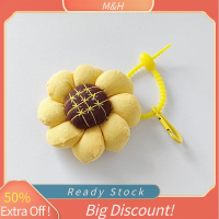 ?【Lowest price】MH ผ้าฝ้ายผ้าลินิน Sun Flower pendant สำหรับผู้หญิงกระเป๋าถือรถเครื่องประดับของขวัญพวงกุญแจ