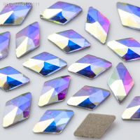 Crystal AB Strass Fashion 3D Nail Art Rhinestone Rhombus 5x8mm 6X10mm Flatback Pixie Crystal Stones For DIY Nail art Decoration