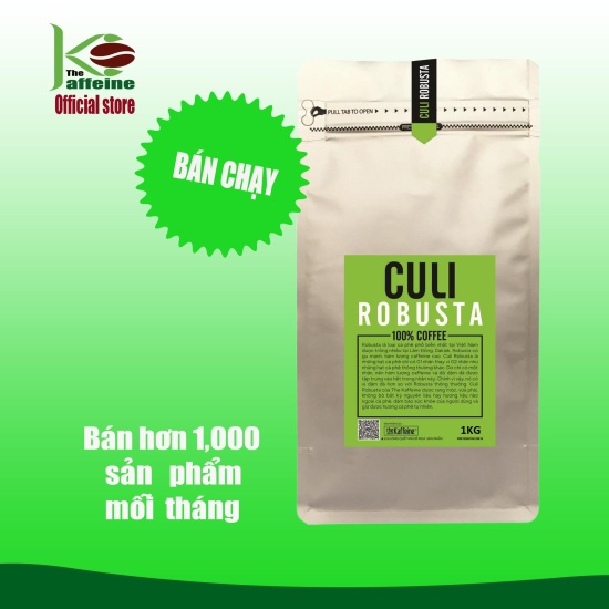 Cà phê culi robusta rang xay nguyên chất 1kg - gu mạnh - ảnh sản phẩm 1