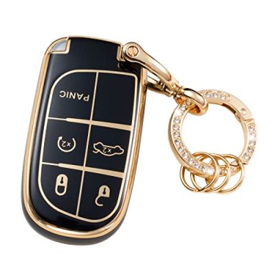 for Jeep Smart Key Fob Cover Keyless Entry Remote Protector Case Compatible with Grand Cherokee Renegade Wrangler