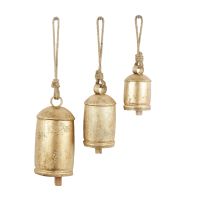 5 Decorative Cow Bell For Meditation 3 H Wind Chime Tibetan Themed Hanging Decor Gold Metal Hanging Decor Cow Bell Wind Chime Tibetan Inspired Hanging Decoration