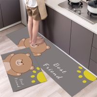 Kitchen Floor Carpet Living Room Entrance Door Mat Non-slip and Washable Kitchen Mat Hallway Rug Absorbent Carpet for Bathroom