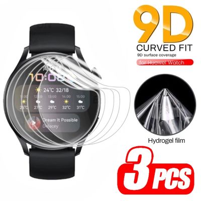 3pcs 9D Curved Hydrogel Film For Huawei Watch GT 3 Pro Runner ES Fit 2 Screen Protector Not Glass On Honor Watch Magic 2 42 46mm