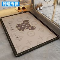 [COD] Cross-border soft diatom mud bathroom absorbent floor mat toilet door home non-slip