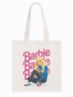 กระเป๋าผ้า Barbie กระเป๋าผ้าพิมพ์ลาย กระเป๋าผ้าCotton 100%