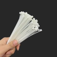 50PCS 2.5X200mm White Milk Cable Wire Zip Ties Self Locking Nylon Cable Tie Cable Management