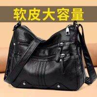 【hot seller】 2023 new versatile womens bag middle-aged mothers large-capacity shoulder crossbody soft leather backpack for and elderly people