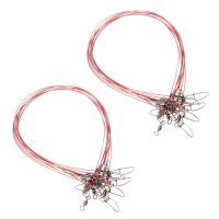 Fishing Lures Stainless Steel Trace Wire Leader Spinner Swivel Line 50 cm 50 Kg Amount:20 Pcs