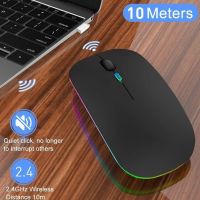 【CW】 Rechargeable Bluetooth Wireless Mouse RGB Mice Wireless Computer Mause LED Backlit Ergonomic Gaming Mouse for Laptop PC