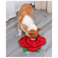 [COD] Sniffing Mat Rose Food Tibetan Training Interactive Depression Plush Dog Toy