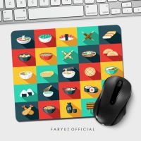 Mousepad Food Motif Food Mouse Mat Cute Cartoon Mouse Pad Custom Anti-Slip Rubber Size 20x25 cm