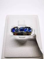 [พร้อมส่ง]แหวนเงิน พลอยไพลิน Blue Sapphire Ring SR0731