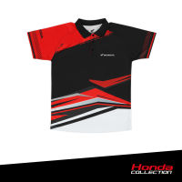 wuhau [Collection 2022] เสื้อโปโลฮอนด้า สีแดง-ดำ HONDA POLO RED-BLACK ประเภทเท่ากัน