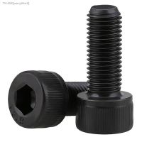 ♠☍ DIN912 M6-M12 Black Fine Thread Hex Hexagon Socket Head Cap Screws Grade 12.9 Carbon Steel Allen Bolts Pitch 0.75/1.0/1.25mm