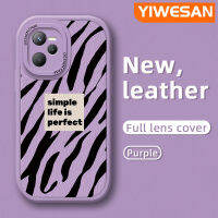 YIWESAN เคสสำหรับ Realme C35 C31 Narzo 50A ดี,เคสแฟชั่นลายการ์ตูนดีไซน์ใหม่หนังเคสมือถือกันกระแทกผิวนอกซิลิโคนนิ่มเรียบง่ายคลุมเต็มรูปแบบเคสป้องกันเลนส์กล้องถ่ายรูป